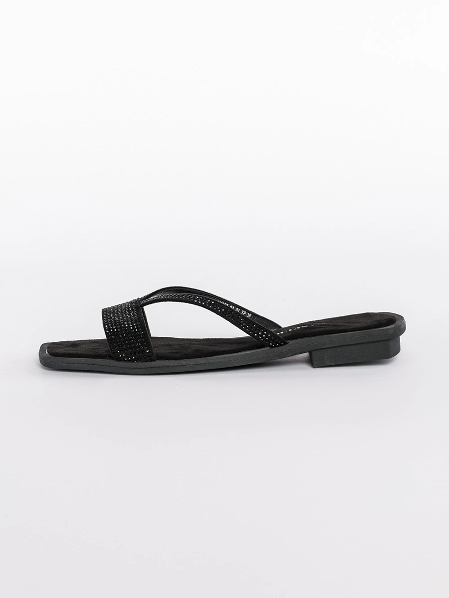 Пантолеты черного цвета на венском каблуке